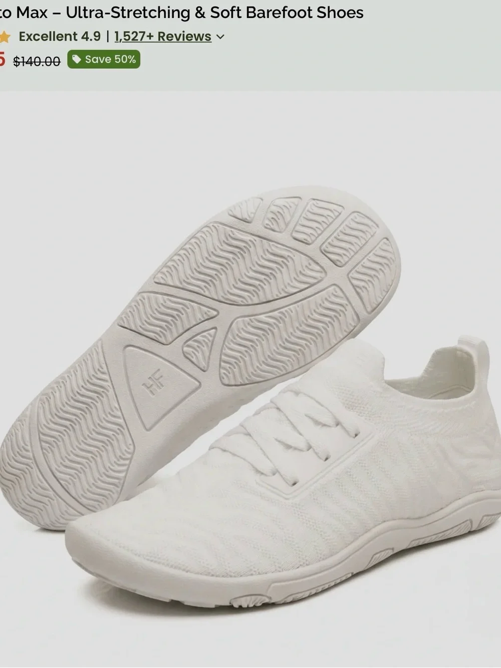 Hike Comforto Max Knit Sneakers - Comfort Barefoot Style - Picture 1 of 4
